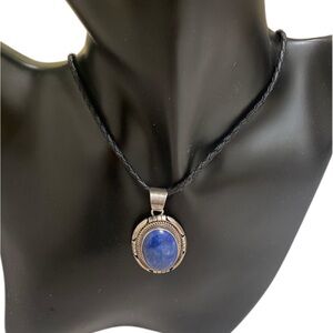 Lapis Lazuli Pendant Silver Sterling
925 Necklace Jewelry